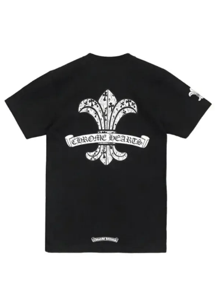 Chrome Hearts Fleur Scroll Logo Tee "Black"