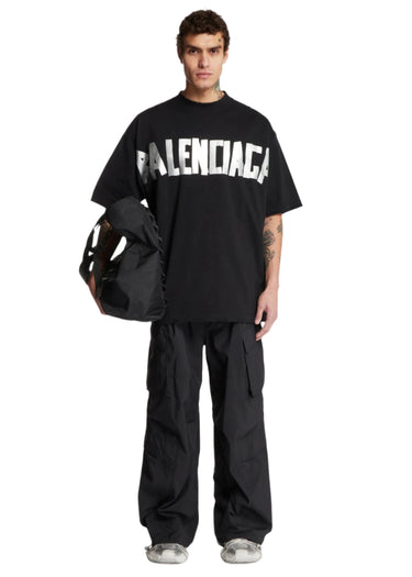 Balenciaga Unisex New Tape Type Medium-fit T-shirt in Vintage-jersey black