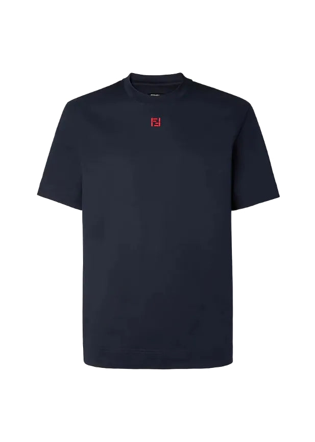 Fendi Cotton T-shirt "Dark Blue"