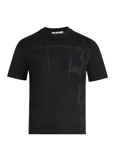Hermes Harnais en Gouache 3D T-shirt "Black"