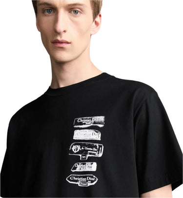 Dior Archives Labels T-Shirt, Relaxed Fit Black