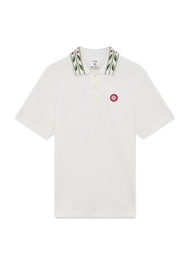 Casablanca Laurel Pique Short Sleeve "White"