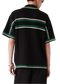 Casablanca Crocheted cotton tennis shirt "Black"