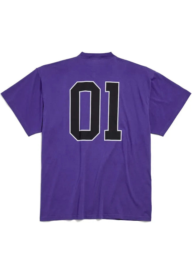 Balenciaga Men's Basketball Series - Oversized T-shirt in Purple