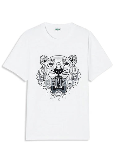 Kenzo Black Classic Tiger T-Shirt White
