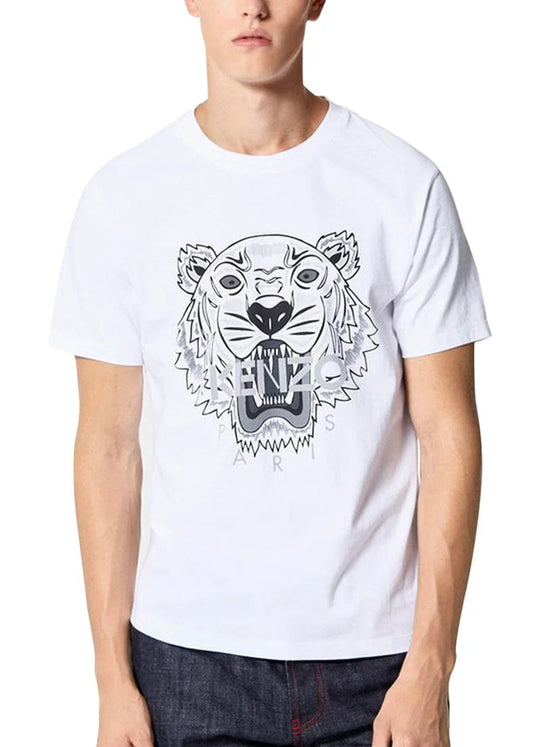 Kenzo Black Classic Tiger T-Shirt White