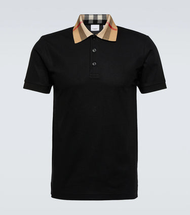 Burberry Check cotton piqué polo shirt