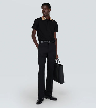Burberry Check cotton piqué polo shirt