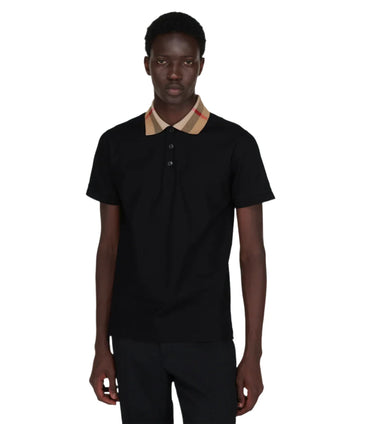 Burberry Check cotton piqué polo shirt