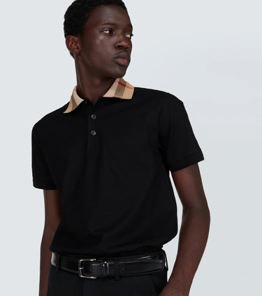 Burberry Check cotton piqué polo shirt