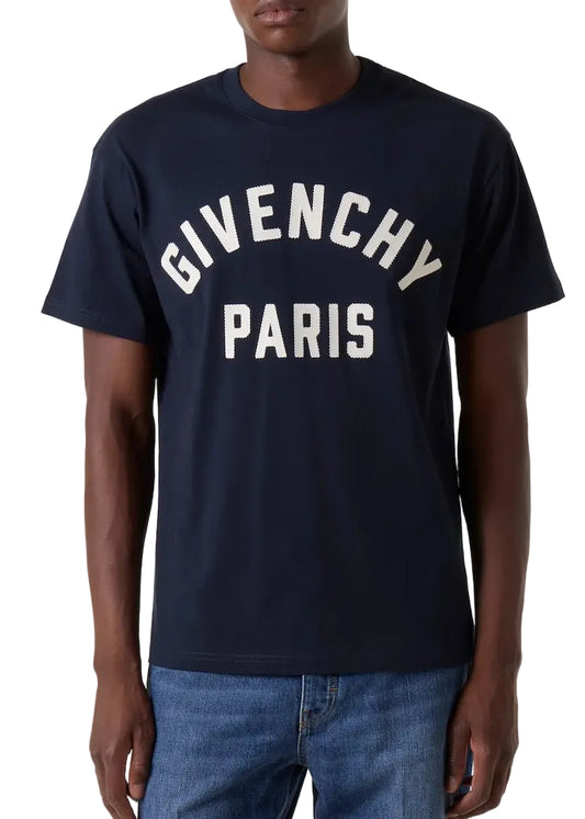 Givenchy Paris Cotton Jersey T-shirt "Navy Blue"