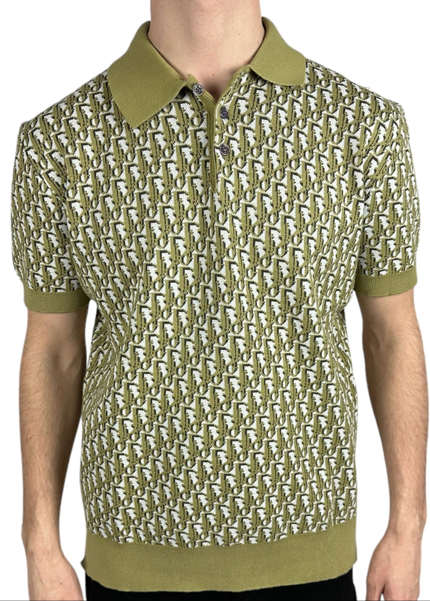 Dior Cashmere Polo Shirt Green