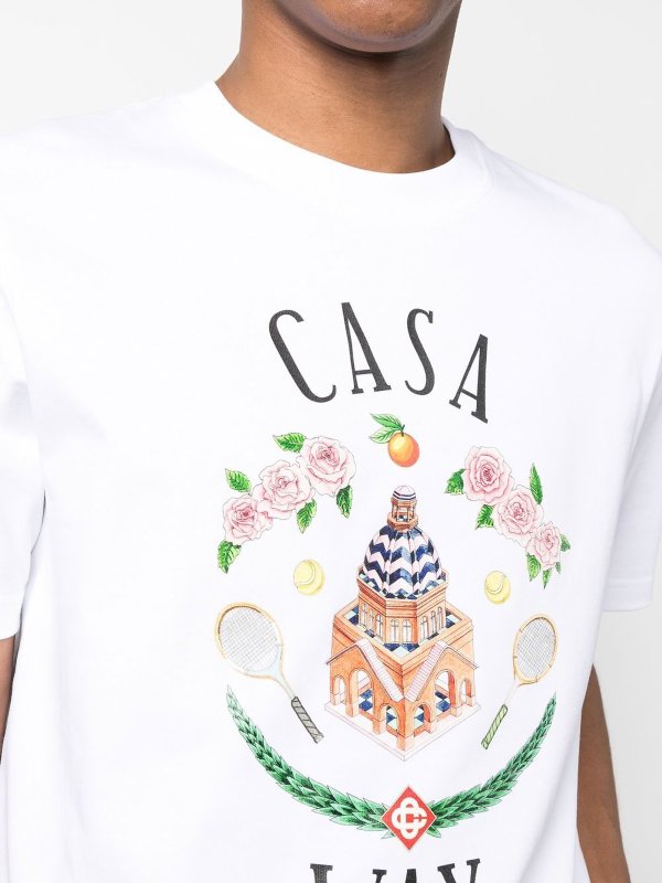 Casablanca Casa Way graphic-print T-shirt White – EBITAF