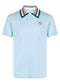 Casablanca Mint Stripe Collar Polo Blue