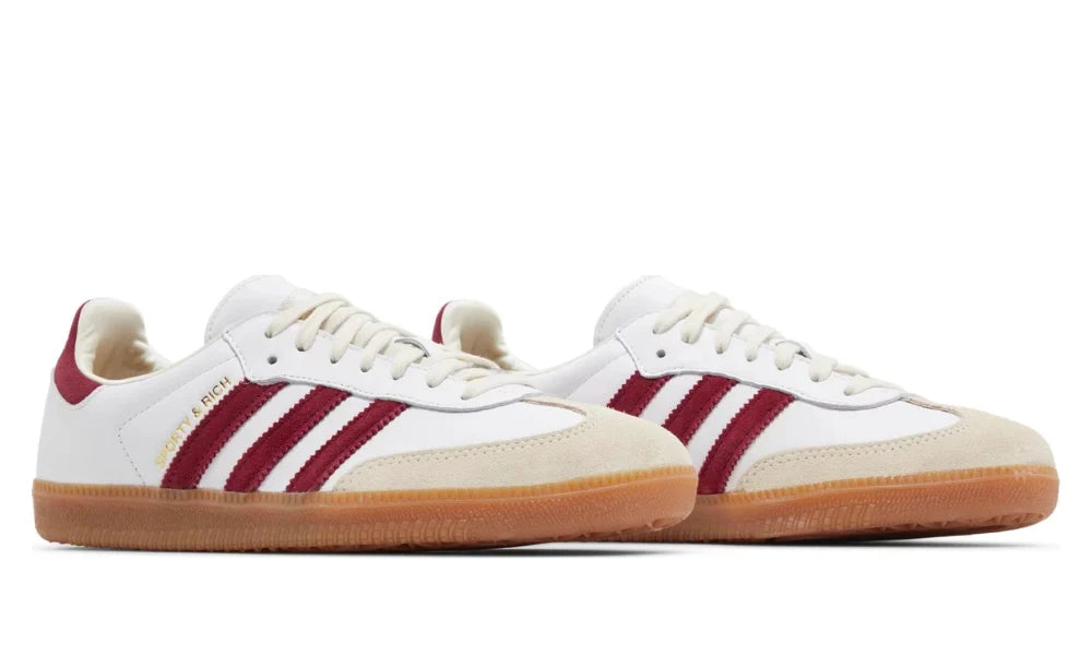 Sporty & Rich x Adidas Samba OG 'White Core Burgundy'