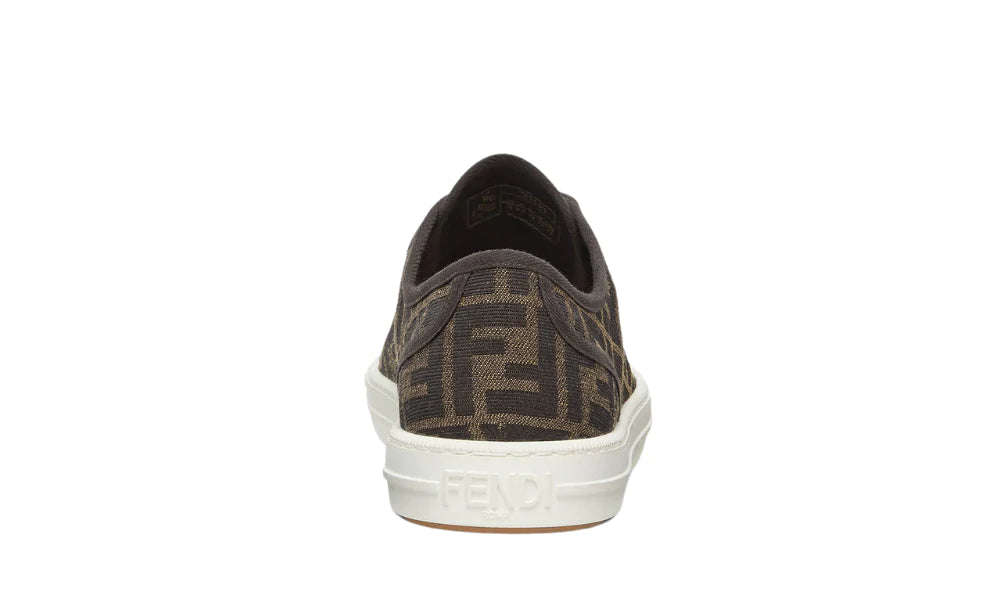 Fendi Domino Brown Fabric low-Tops