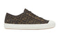 Fendi Domino Brown Fabric low-Tops