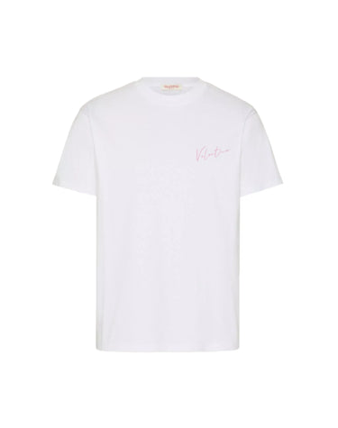 Valentino White T-Shirt With Vlogo Signature Print Men
