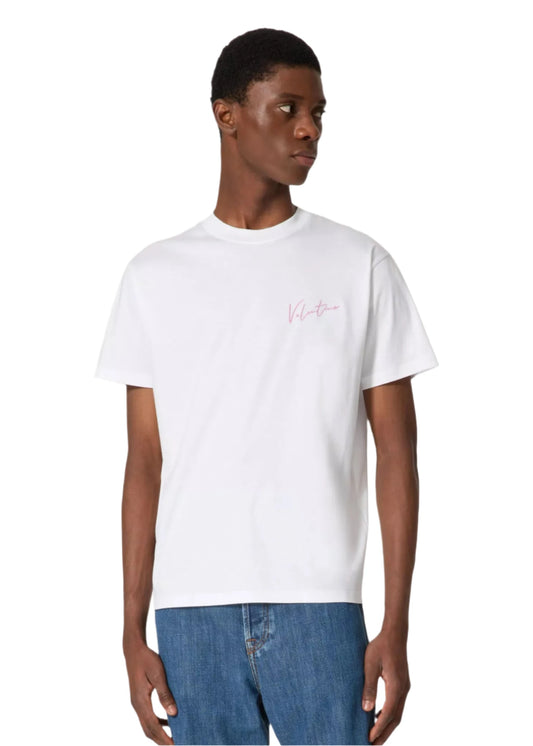 Valentino White T-Shirt With Vlogo Signature Print Men