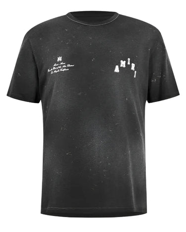 AMIRI Vintage Collegiate Logo-Print T-Shirt / Black