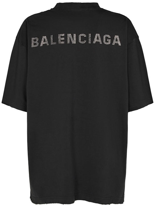 Balenciaga logo-studded T-shirt "Black"