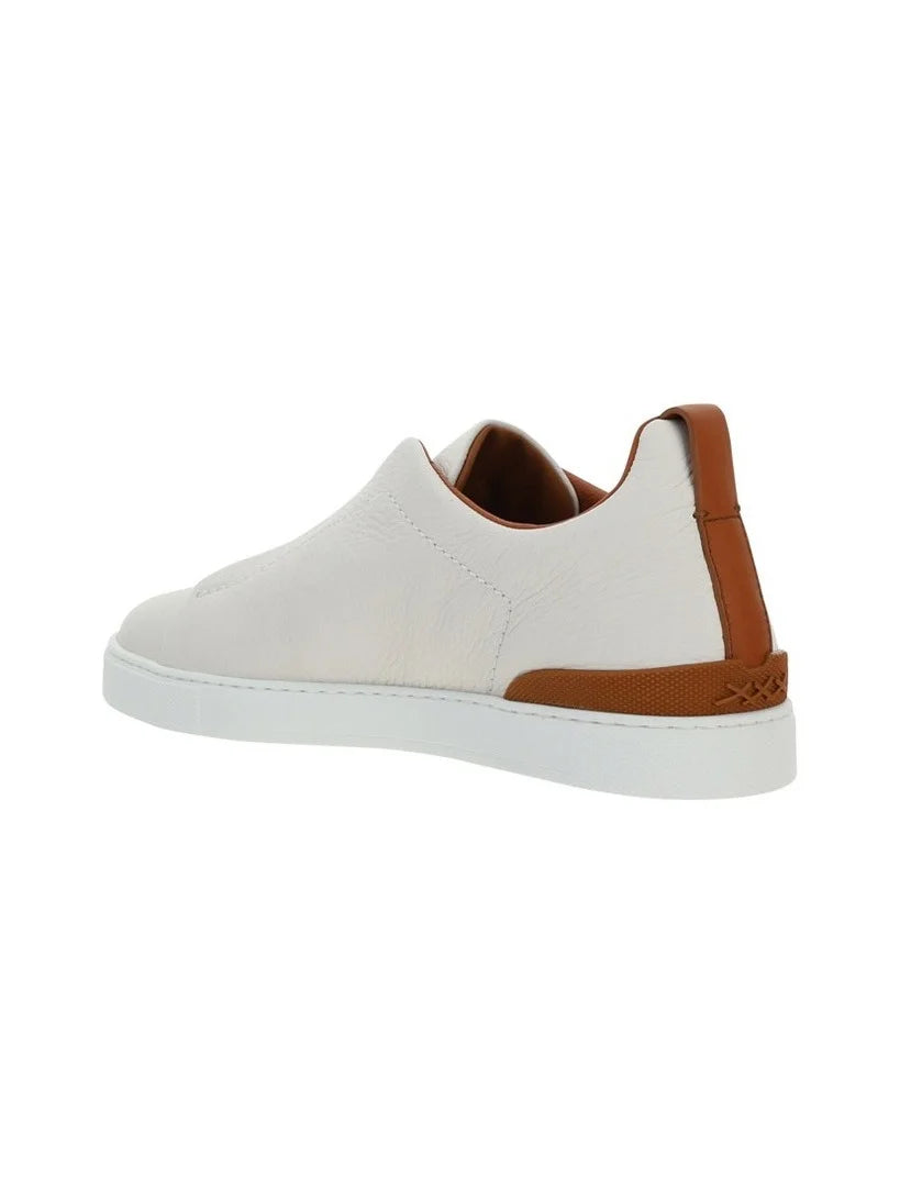 Zegna Triple Stitch Round Toe Sneakers