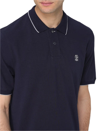 Brunello Cucinelli Polo shirt men Navy Blue