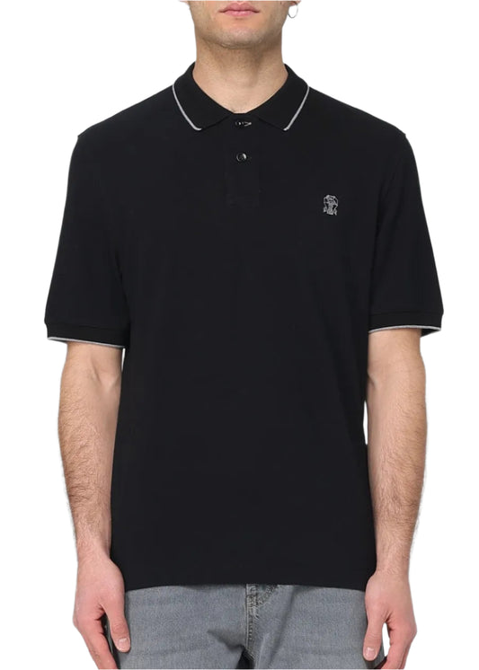 Brunello Cucinelli Polo shirt men Black