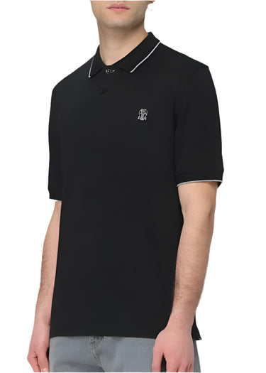Brunello Cucinelli Polo shirt men Black