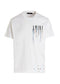 Amiri White Paint Drip Logo Crewneck T-Shirt