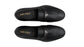 PRADA Plaque Loafer Black Saffino Leather