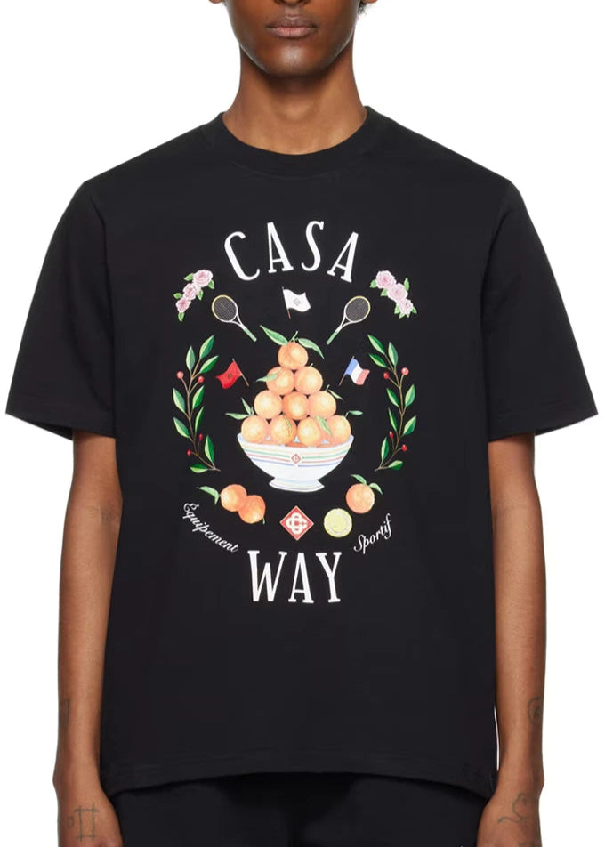 Casablanca Casa Way graphic-print T-shirt Black