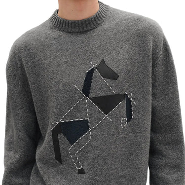 Hermes Cashmere Cheval tangram "Gray"