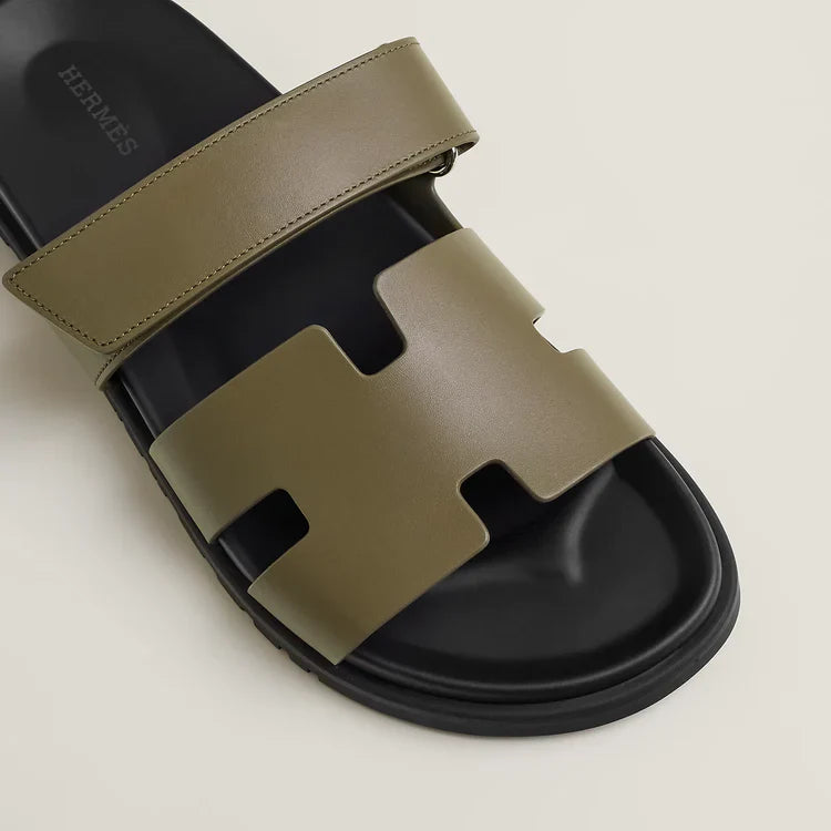 Hermes Chypre Sandal - Olive Leather