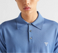 Prada Superfine wool polo shirt Blue