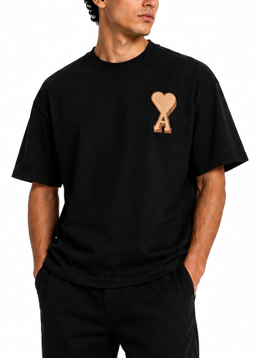 AMI Paris Ami de Coeur T-shirt "Black"