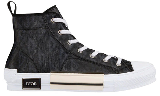 Dior B23 High-top Sneaker "Black CD Diamond Canvas"