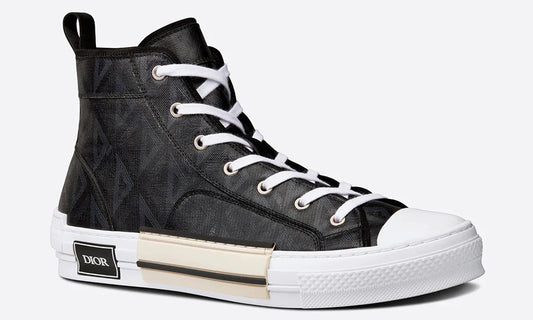 Dior B23 High-top Sneaker "Black CD Diamond Canvas"