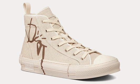 Dior B23 Cactus Jack Dior "Cream & Coffee" High-top Sneaker