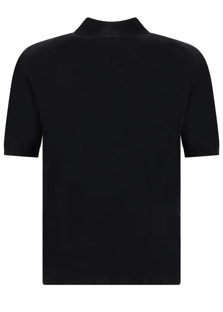 Prada Superfine wool polo shirt Black