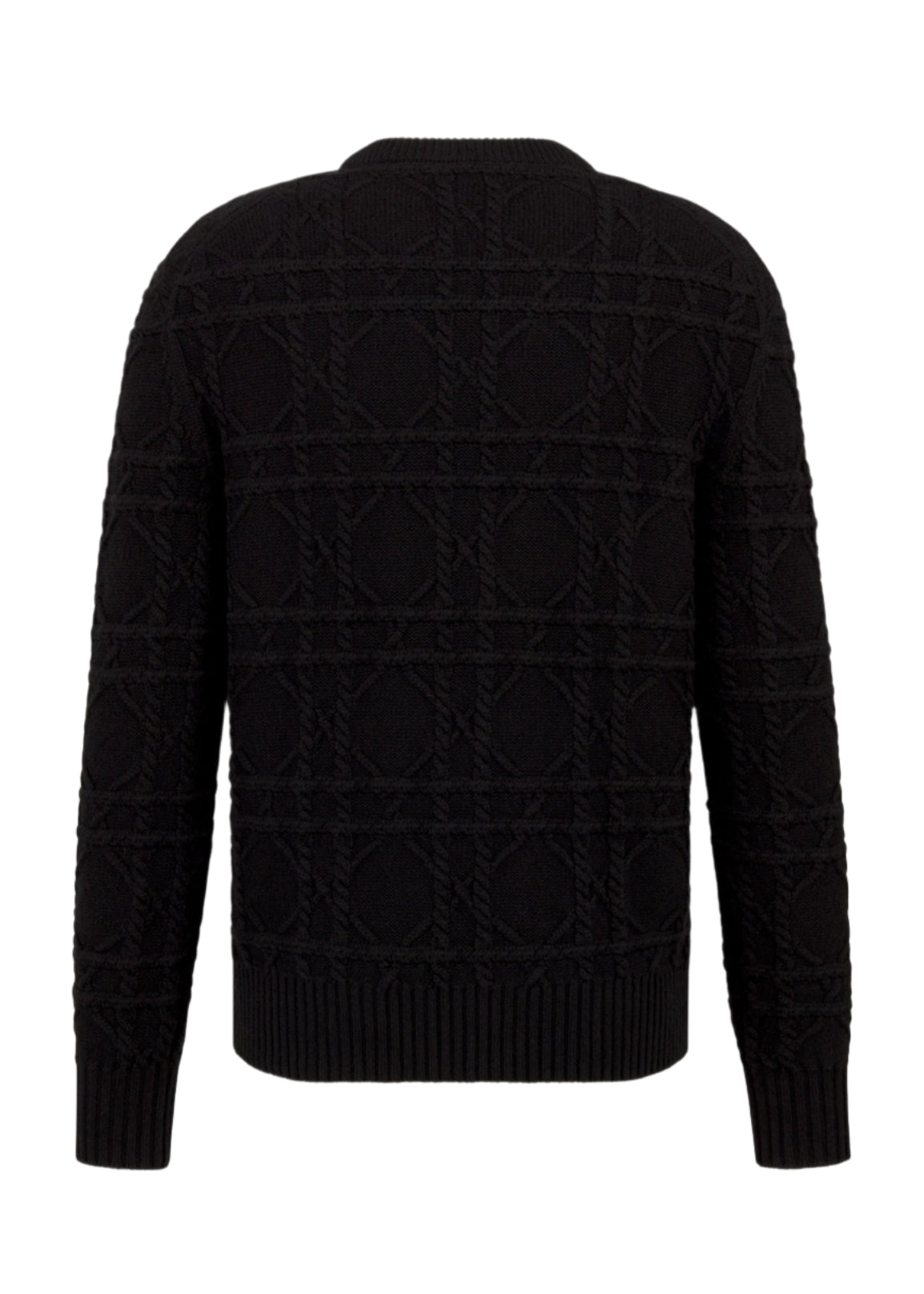 Dior Icons Cannage Sweater Black Cashmere Knit