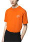 LV Embroidered Signature Short-Sleeved Cotton Crewneck Orange