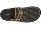 Fendi Feel Sabots Fabric Brown 'Black / Brown'