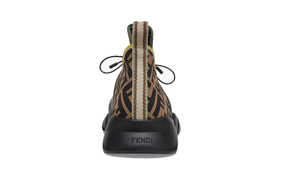 Fendi Ff Motif Mesh Slip-on Sneakers In Beige