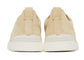 Zegna Light Cream Suede Triple Stitch Sneakers