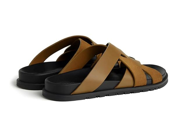 Hermes Kazimir Sandal "Smoky Brown"