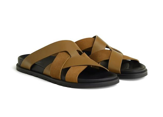 Hermes Kazimir Sandal "Smoky Brown"