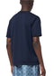 LV Embroidered Signature Short-Sleeved Cotton Crewneck Navy Blue