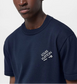LV Embroidered Signature Short-Sleeved Cotton Crewneck Navy Blue