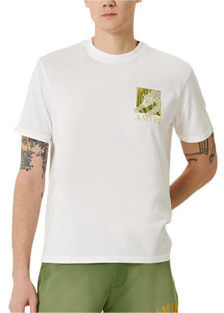 AMIRI Leopard-print T-shirt in Cotton-jersey White